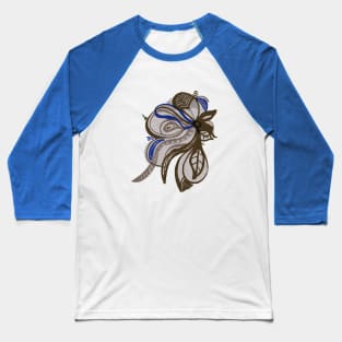 Flower blue Baseball T-Shirt